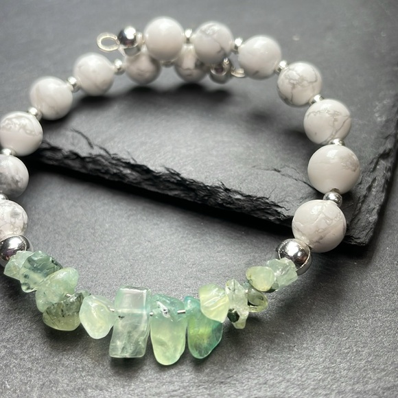 Artisan Natural Crystal Gemstone And Bangle Bracelet Cuff - Picture 9 of 11